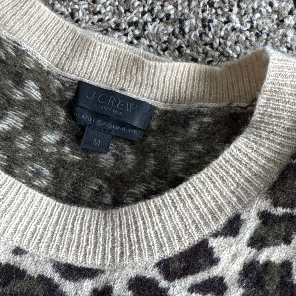 Jcrew Collection cashmere cheetah print sweater - Picture 2 of 4